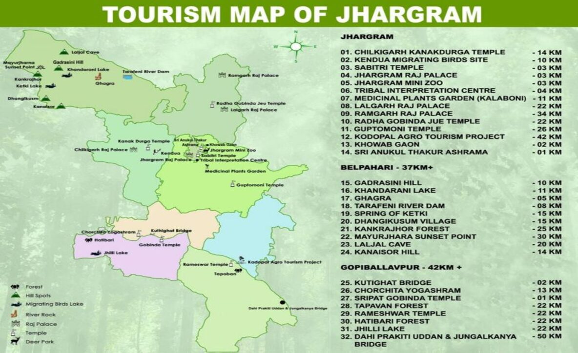 Jhargarm tourism Map